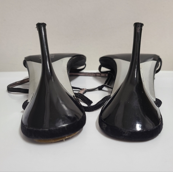 Forcinema Black Birgitta Rhinestone Detail Heeled Sandals Sz 8½ - Picture 11 of 13